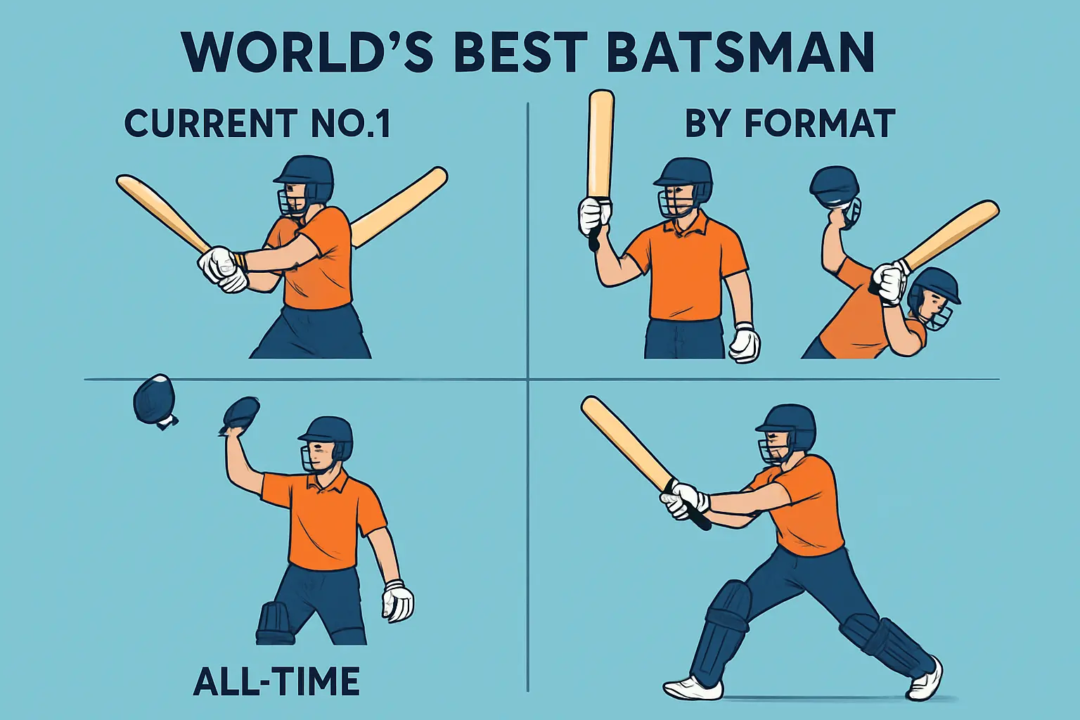 World best batsman: Current No.1, By Format & All-Time